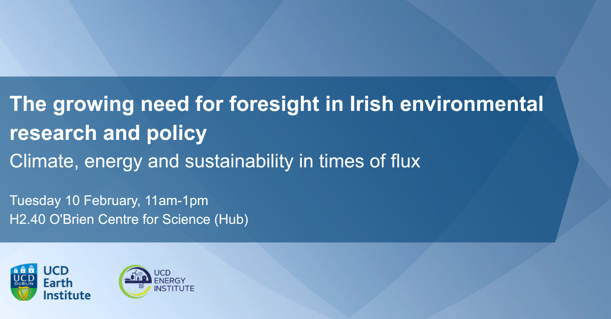 The growing need for foresight in Irish environmental research and policy: climate, energy and sustainability in times of flux